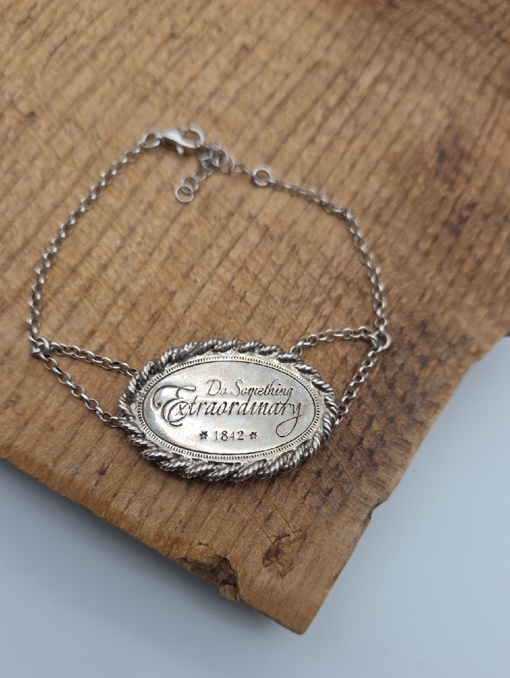 Vintage Sterling Silver LDS Relief Society Bracelet Do Something Extraordinary